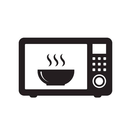 Microwave oven icon isolated on white background. Home appliances icon. Vector illustration.のイラスト素材