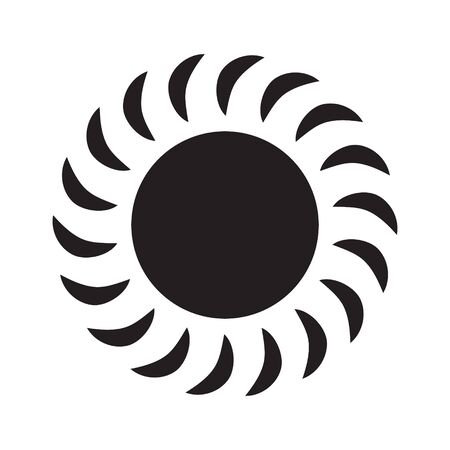 Sun icon vector isolated, sun symbolのイラスト素材