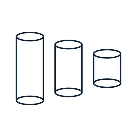 3d cylinder icon. Element of geometric figure for mobile concept and web apps.のイラスト素材