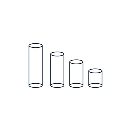3d cylinder icon. Element of geometric figure for mobile concept and web apps.のイラスト素材