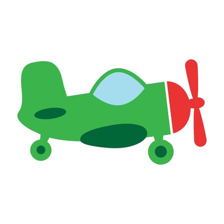 Plane toy icon. Aircraft vector icon on white backgroundのイラスト素材
