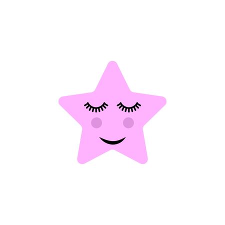Cute star, cartoon vector illustration.のイラスト素材