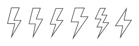 Lightning bolt icon. Modern line icon design. Modern icons for mobile or web interface.
