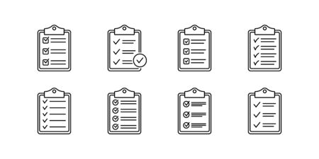 Clipboard with checklist icon, symbol for web site and app design. Vector illstration.のイラスト素材