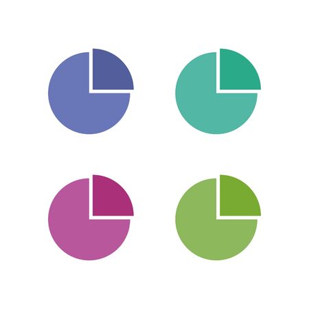 Graphic pie icon. Elements of simple web icon in multi color.のイラスト素材
