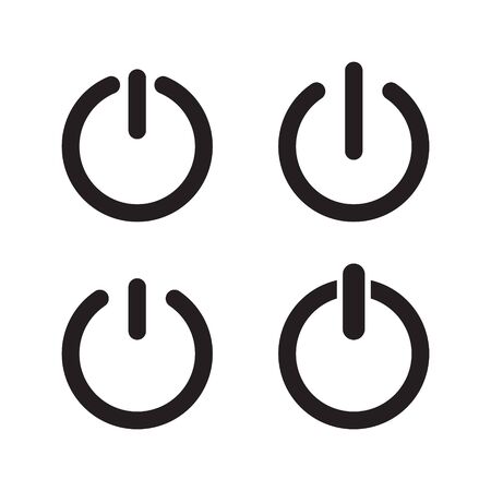Power button icon, On / Off switch, Power icon vector Illustration on the white background.のイラスト素材