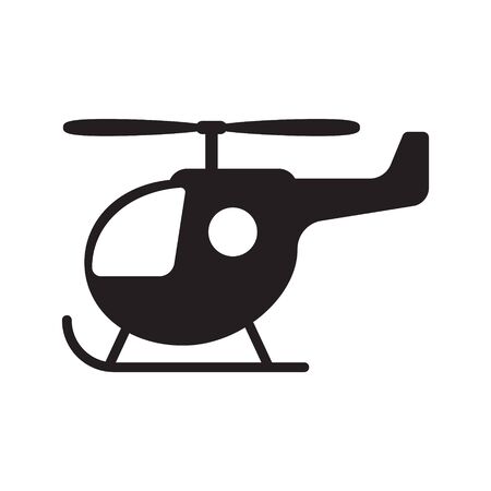 Cartoon toy helicopter vector iconのイラスト素材