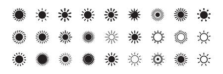 Sun icon vector isolated, sun symbol