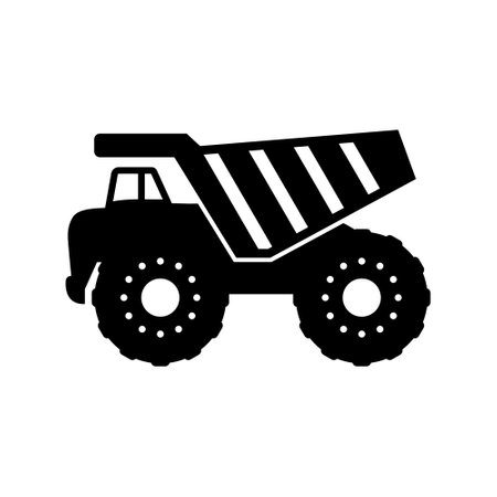 Heavy duty dump truck iconのイラスト素材