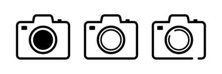 Photo camera vector icon isolatedのイラスト素材