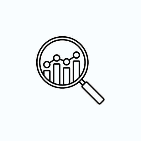 Business analytics. Minimal thin line web icon. Simple vector illustration outline. Concept for infographic, website or app.のイラスト素材