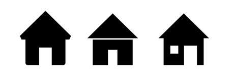 Home icon vector, house icon. Home symbol vector sign isolated on white background.のイラスト素材