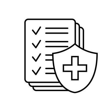 Medical insurance icon, Health insurance icon isolated on white background.のイラスト素材