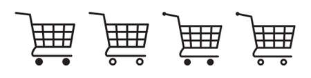 Shopping cart icon. Trolley icon.のイラスト素材