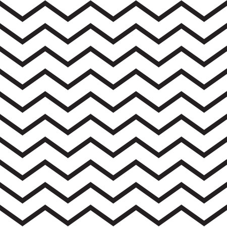 Black and white zigzag pattern, background. Chevron seamless vector.のイラスト素材