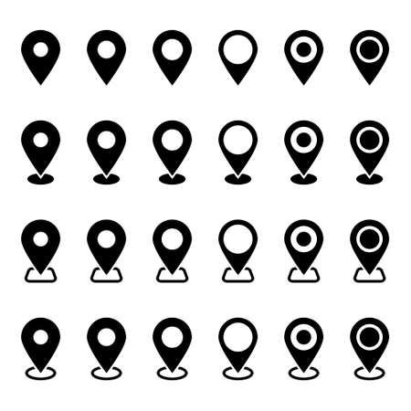 map pin. location map icon.のイラスト素材