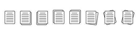 document icon. File, text document, sheet of paper document.
