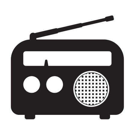 Retro radio icon, vector isolated.のイラスト素材