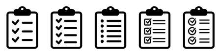 clipboard icon. Checklist sign symbol for web site and app design.のイラスト素材