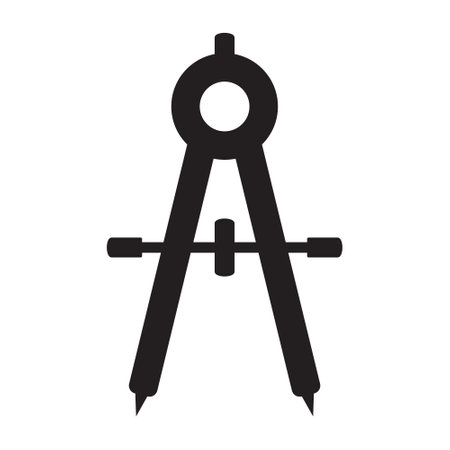Drawing compass icon. Divider icon for website design.のイラスト素材