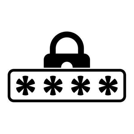 Security password icon design. password protection icon. vector illustration.のイラスト素材