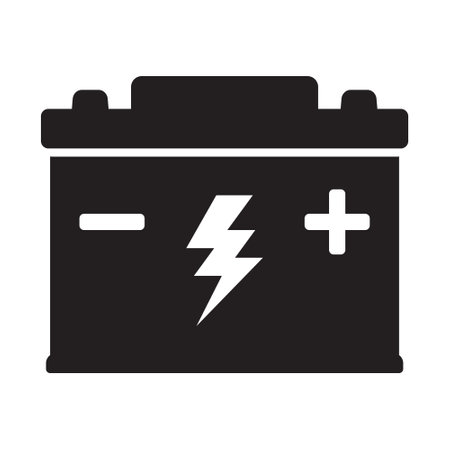 Car battery icon collection. energy power accumulator. Automotive charge sign. Auto battery symbols isolated on white background. vector illustration.のイラスト素材