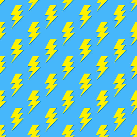 Electric lightning bolt seamless pattern. Vector background.のイラスト素材