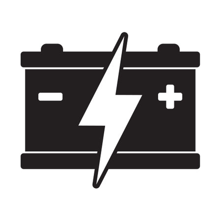 Car battery icon, charge the battery sign design. Universal power supply symbol.のイラスト素材