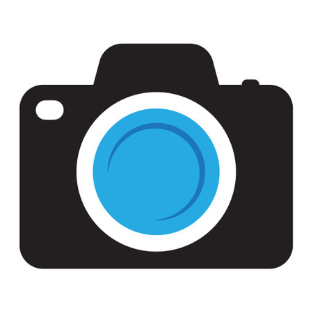 Photo camera vector icon. stock vector illustration.