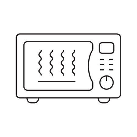 <p>Microwave oven thin line icon. kitchen appliance icon. Simple microwave oven icon for templates, web design and infographics.</p>のイラスト素材