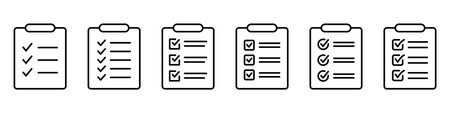 <p>clipboard and checklist icon. Project management, questionnaire icon. To do list vector icon for web site and app design.</p>のイラスト素材