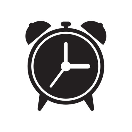 Alarm clock icon vector illustration, retro alarm clock.のイラスト素材