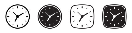 clock icon, time icon.のイラスト素材