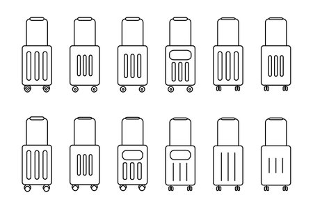 Luggage icon. suitcase line icon. vacation travel concept equipment.のイラスト素材