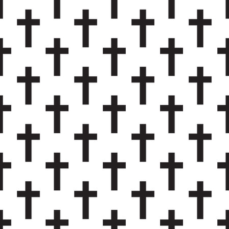 Christian cross seamless pattern. vector illustration.のイラスト素材