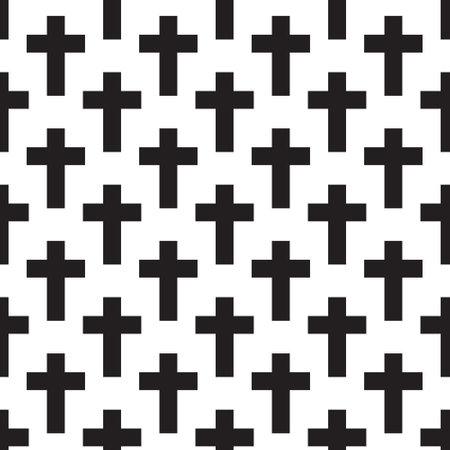 Christian cross seamless pattern. vector illustration.のイラスト素材
