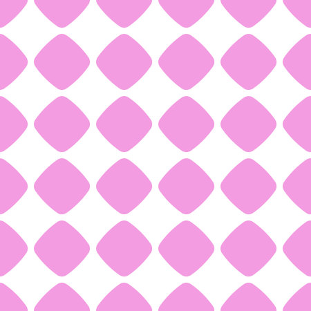 Pink baby seamless pattern with squares. Checkered tile pattern, pink and white wallpaper background.のイラスト素材