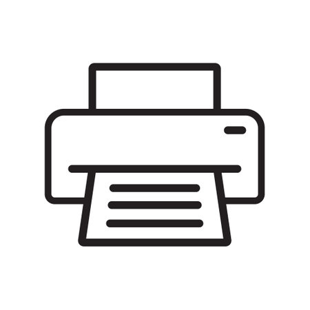 Printer icon on white background. Vector illustration.のイラスト素材