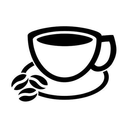 Coffee cup icon. Cup of hot drink, mug of coffee. Coffee cup with steam vector icon. Vector illustration.のイラスト素材
