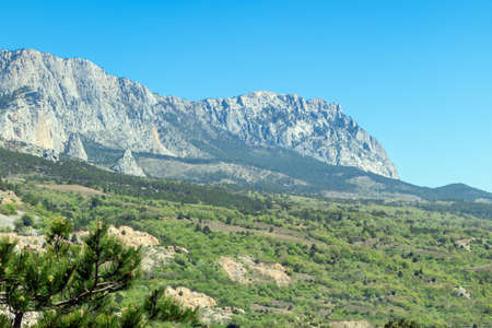Crimea, Ai-Petri Mountain Range, view from belowの写真素材