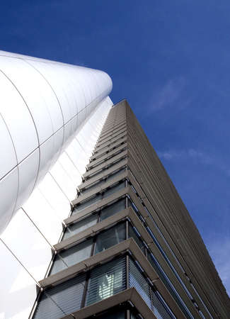 Modern Office Building against clear blue sky