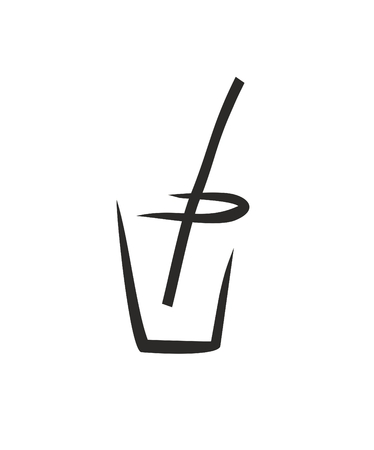 sketch of cold summer drinkの写真素材