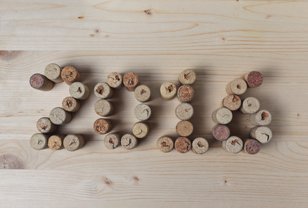Wine corks closeup 2016の写真素材