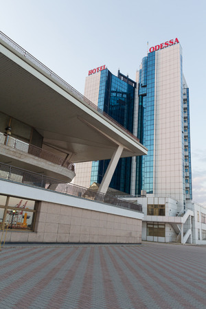 Hotel on sea port. Odessa, Ukraineのeditorial素材