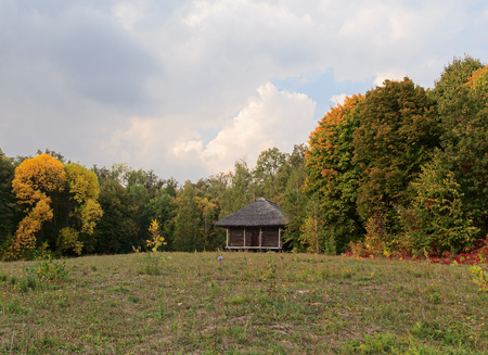 Old house of the peasants at the Museum of Pirogovo. Ukraineのeditorial素材