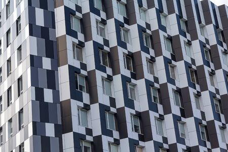Facades of buildings in a modern style. Architecture