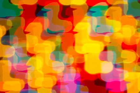 Abstract background with blurred lights in the shape of Christmas Stocking