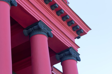 Columns of the theater in the classical style. Architectureの写真素材