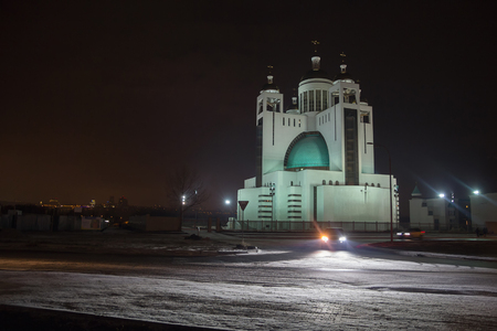 Beautiful catalytic church in the evening light. Kiev, Ukraineの写真素材