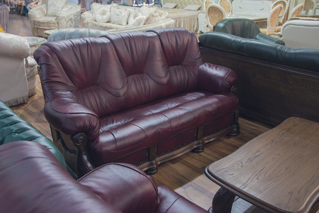 Sofas exhibited in the furniture store. Sellingの写真素材